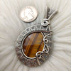 Tigers Eye And Sterling Silver Statement Pendant