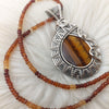 Tigers Eye And Sterling Silver Statement Pendant