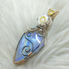 Large Moonstone In Sterling Silver And 14k Goldfill Statement Pendant