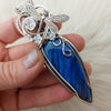 Large Amazing Blue Flash Labradorite Sterling Silver Statement Pendant