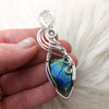 Faceted Labradorite And Sterling Silver Pendant