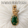 Nephrite Jade And 14k Goldfilled Statement Pendant