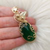 Nephrite Jade And 14k Goldfilled Statement Pendant