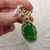 Nephrite Jade And 14k Goldfilled Statement Pendant