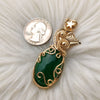 Nephrite Jade And 14k Goldfilled Statement Pendant