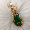 Nephrite Jade And 14k Goldfilled Statement Pendant