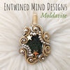 Moldavite, Sterling Silver, And 14k Gold Fill Statement Pendant