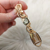 Rutilated Quartz And Green Amethyst Gold Fill Statement Pendant