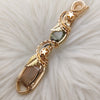 Rutilated Quartz And Green Amethyst Gold Fill Statement Pendant