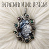 "Night Tide" Dendritic Opal, Smoked Ethiopian Opal, and Sterling Silver Statement Pendant