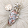 Artisan Cut Cotton Candy Agate Druzy Statement Pendant In Sterling Silver