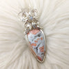 Artisan Cut Cotton Candy Agate Druzy Statement Pendant In Sterling Silver