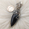 "Night Flight" Fossilized Palm Root And Sterling Silver Statement Pendant