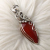 "Drip Drop" Carnelian Agate And Sterling Silver  Statement Pendant