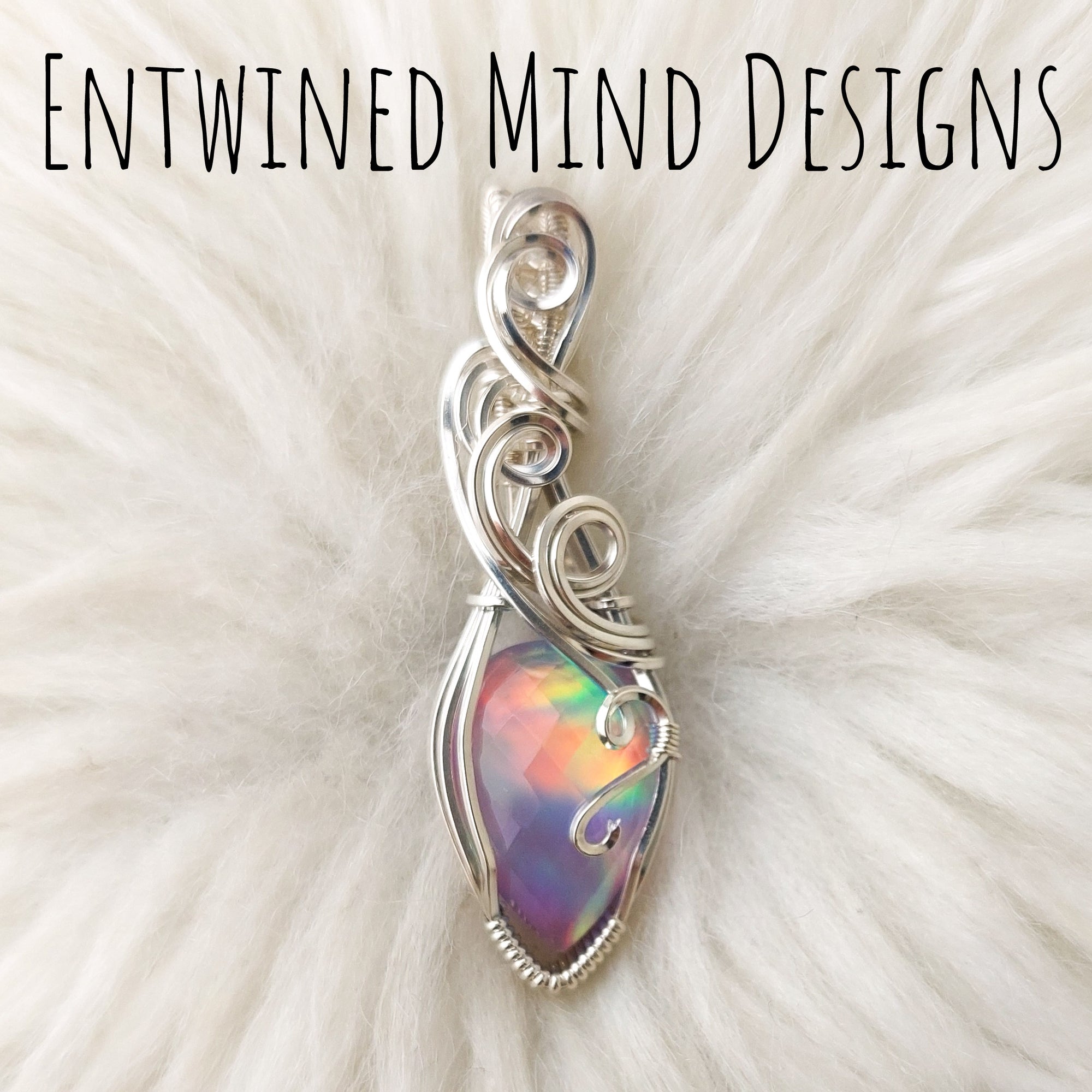 Aurora Opal Doublet Sterling Silver Pendant