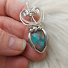 Aurora Opal Doublet Sterling Silver Pendant