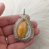 "Golden" Bumble Bee Jasper and Sterling Silver Statement Pendant