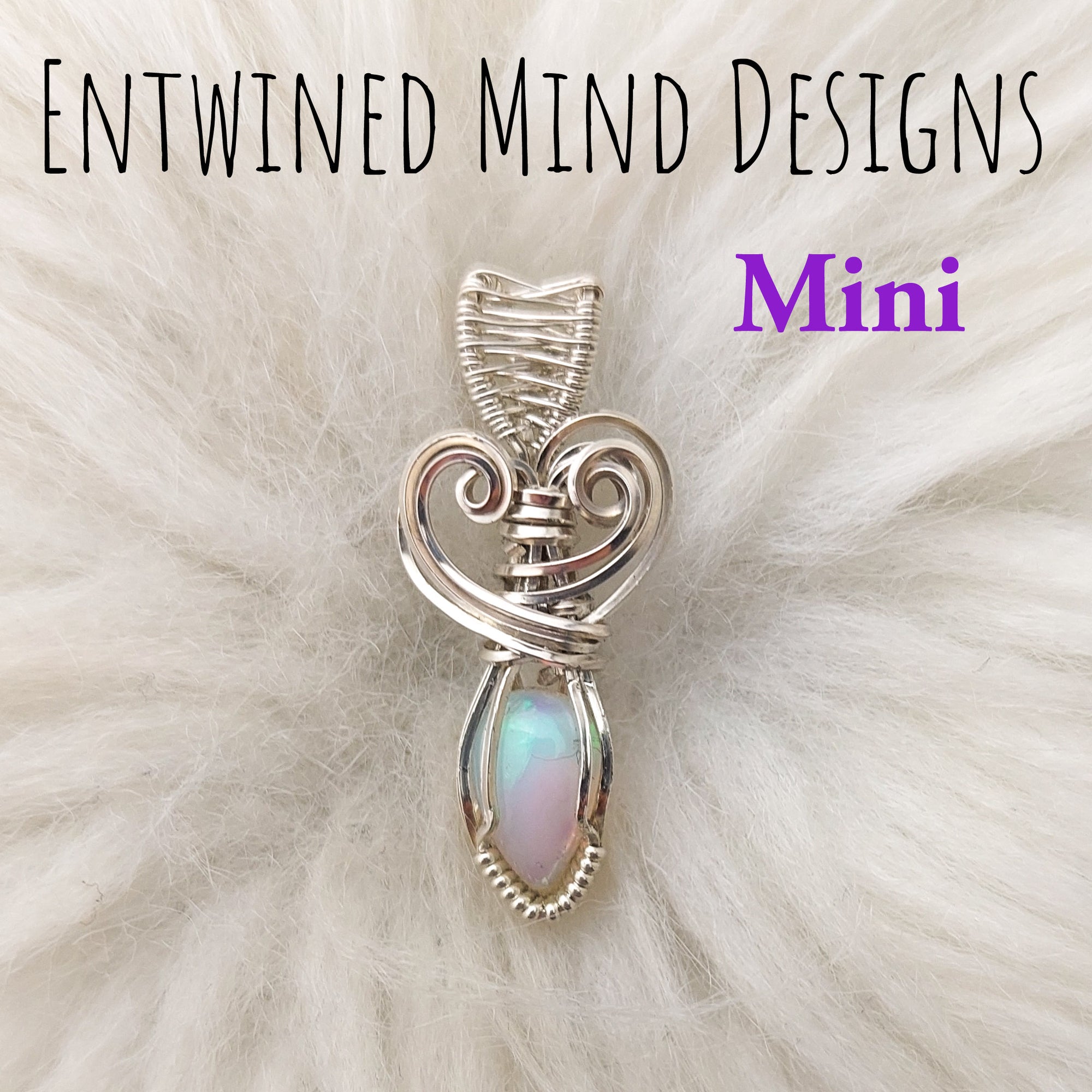 Mini Sterling Silver And Opal Pendant