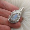 Moonstone And  Sterling Silver Mini Pendant