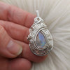 Moonstone And  Sterling Silver Mini Pendant