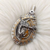 "Ladon" Dragon, Bumble Bee Jasper, and Sterling Silver Statement Pendant