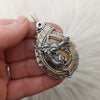 "Ladon" Dragon, Bumble Bee Jasper, and Sterling Silver Statement Pendant