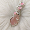 Rose Quartz Pendant In Sterling Silver