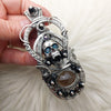 "Dracula" Citrine, Topaz, Black Onyx Pendant In Sterling Silver