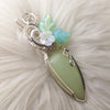 Glowstone Glass Statement Pendant In Sterling Silver