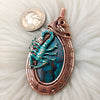 Shattuckite and Scorpion Copper Statement Pendant