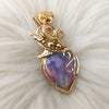 Pink Aurora Opal Doublet 14k Gold Filled Pendant