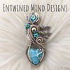 Larimar Heart Statement Pendant In Sterling Silver