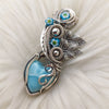 Larimar Heart Statement Pendant In Sterling Silver