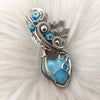 Larimar Heart Statement Pendant In Sterling Silver