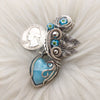 Larimar Heart Statement Pendant In Sterling Silver