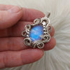 Moonstone And Sterling Silver Mini Pendant