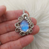 Moonstone And Sterling Silver Mini Pendant