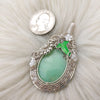 LOTR "Leaves of Lorien" Chrysoprase Sterling Silver Statement Pendant