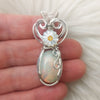 11ct Ethiopian Opal and Sterling Silver Pendant