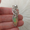 9ct Ethiopian Opal and Sterling Silver Pendant