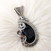 "Wolf Moon" Large Black Druzy Agate And Sterling Silver Statement Pendant