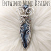 "Dagger" Dendritic Opal and Sterling Silver Statement Pendant