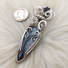 "Dagger" Dendritic Opal and Sterling Silver Statement Pendant