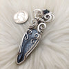 "Dagger" Dendritic Opal and Sterling Silver Statement Pendant