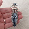 "Dagger" Dendritic Opal and Sterling Silver Statement Pendant