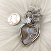 Ternate Moss Agate Heart Pendant In Sterling Silver