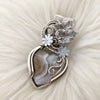 Ternate Moss Agate Heart Pendant In Sterling Silver