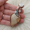 Fossil Coral Statement Pendant In Copper