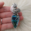 Abalone Doublet Statement Pendant In Sterling Silver