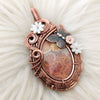 Fossil Coral Statement Pendant In Copper